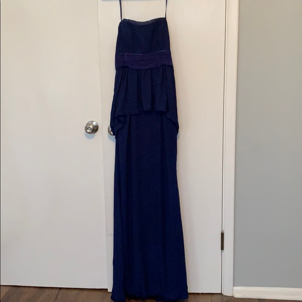 BCBG Strapless Bridesmaids Dress sz 6 (navy)